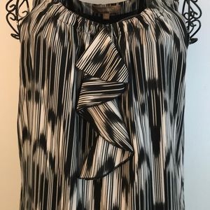 Ellen Tracy Black & White Sleeveless Dress Size 10